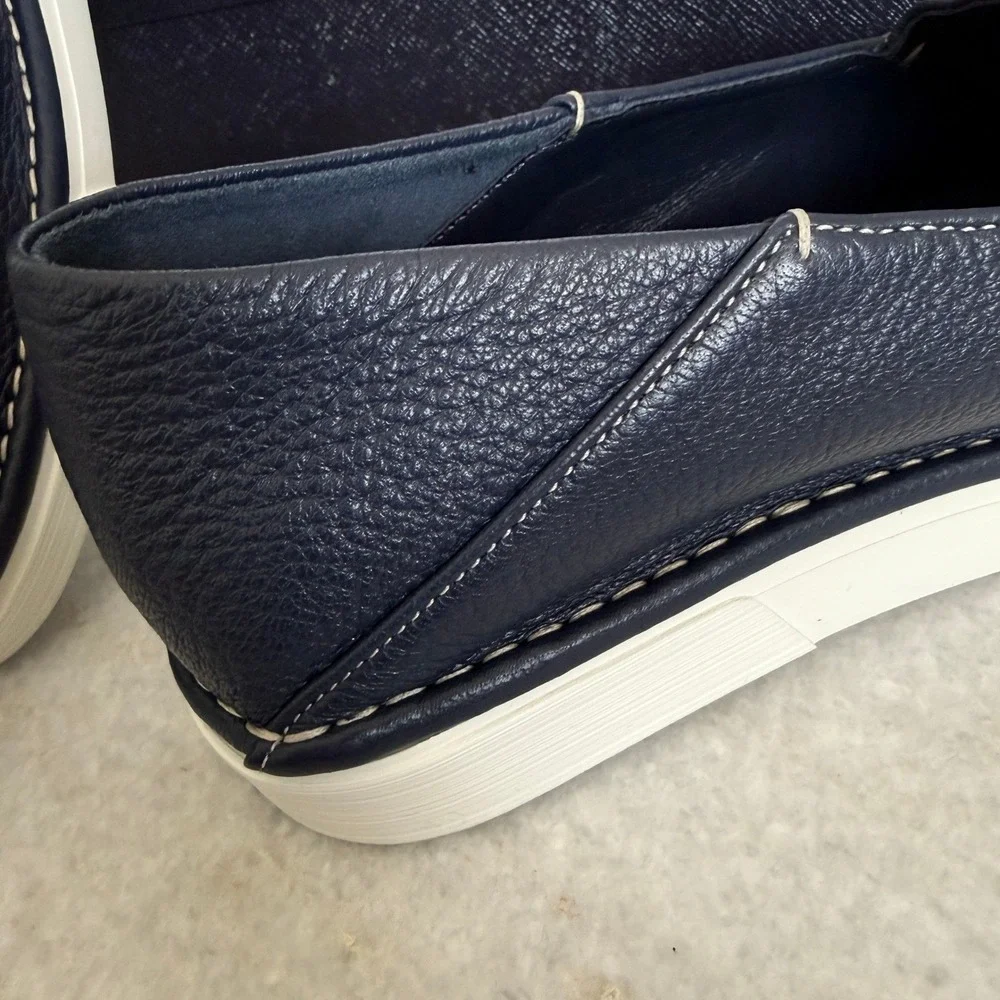 Prada Mens 2DF088 Baltico Blue Cervo Deerskin Leather Loafers UK 9